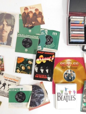 A group of Beatles ephemera, to include television show book, Beatles Fab Four books, Sgt. Pepper and Rubber Soul CD's, Twist and Shout 33's etc. (1 box) - 3