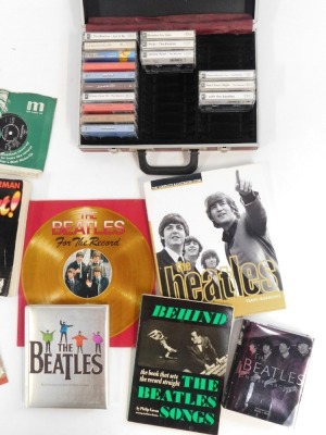 A group of Beatles ephemera, to include television show book, Beatles Fab Four books, Sgt. Pepper and Rubber Soul CD's, Twist and Shout 33's etc. (1 box) - 4