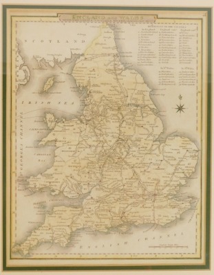 Two framed coloured maps, comprising England Fields, 27cm x 20cm, and France and It's Visions, 21cm x 23cm, framed and glazed. (2) - 3