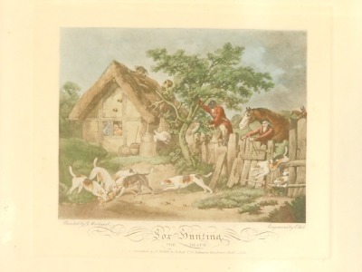 Four later coloured etchings, comprising Finding, 32cm x 41cm, Fox Hunting The Death and Going Out, 21cm x 23cm, and Shorthorn Heiffer, 14cm x 15cm, framed and glazed. (4) - 3