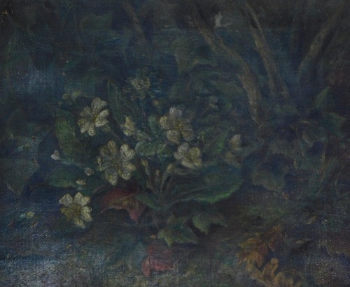 J Bubbins (19thC School). Floral still life, oil on canvas, signed and dated 1891, 26cm x 32cm, in gilt frame.