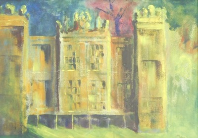 Celia Slack (20th/21stC). Hardwick Hall, acrylic, 35cm x 54cm, label for William Memorial Art Competition 2012, framed and glazed.