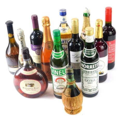 A collection of alcohol, comprising Martini, Maretti, Gancia, Rose, Casa Luis, etc. (1 box)