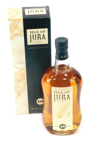 A Isle of Jura Single Malt Scotch Whisky, Aged to 10 Years, 75cl bottle, boxed.