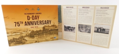 A 75th Anniversary 1944-2019 coin set, to include the D-Day 75th anniversary gold coin for Operation Overlord, various other silver coins in card packaging. (a quantity) - 4