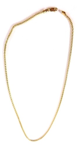 A silver fancy link neck chain, 60cm long, 7g.