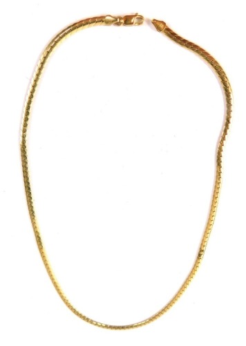 A 9ct gold articulated neck chain, stamped 9kt Italy, 51cm long, 20.1g.