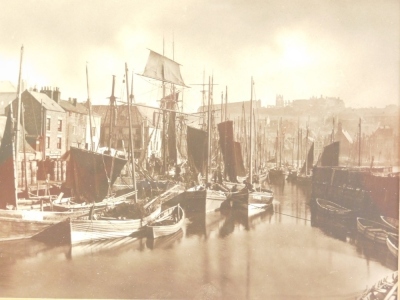 Francis (Frank) Meadow Sutcliffe (1853-1941). Boats, gelatin carbon print, title handwritten, copyright no. 46 and signed verso, 14cm x 19cm.