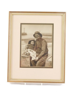 Francis (Frank) Meadow Sutcliffe (1853-1941). Fisherman and child, gelatin carbon print, 19cm x 15cm. - 2