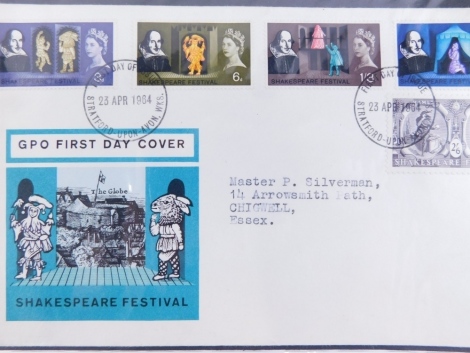 Various first day covers, 1960s, Coronation 1937, Royal Train cover, Great London Scout Counties, Wales, other later, British Textiles, British Motorcars, British Engineering Achievement, British Gardens, Heraldry, other mid 80s, etc. (1 album)