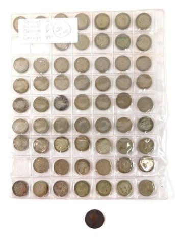 Various coins, shillings, Victorian and later, various George VI, etc. (a quantity)