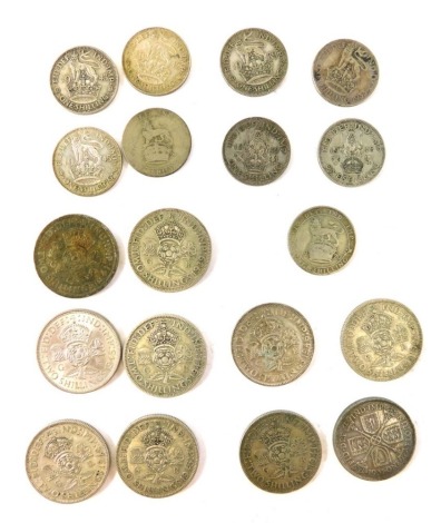 Various pre 46 silver coins, approx 161g.