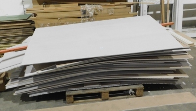 Not Sold. A pallet of plasterboard sheets. VAT is also payable on the hammer price of this lot.