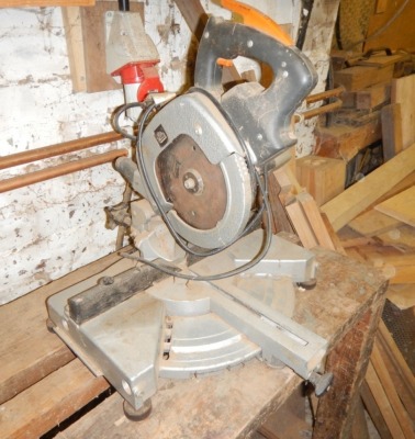 An Elu cross cut electric bench saw.