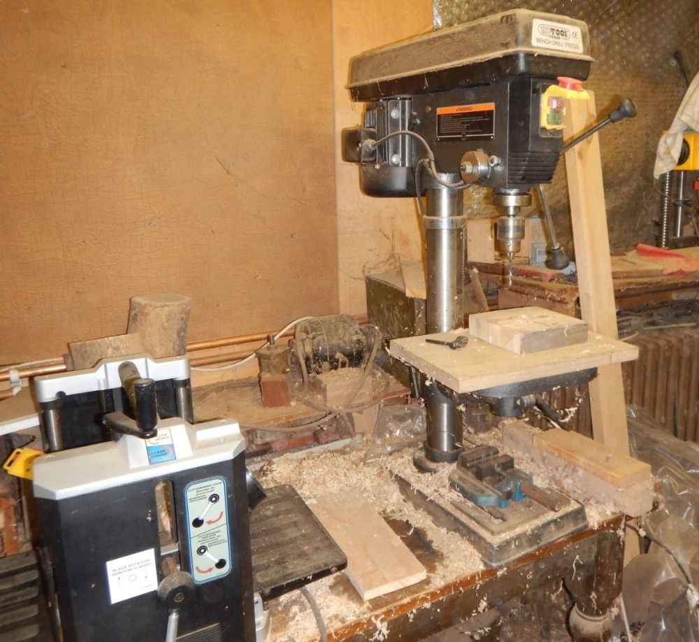 A Nutool Bench drill press, model DP20.