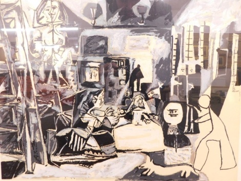 After Picasso. Las Meninas, limited edition serigraph, 247/500, with Augusto Gomes-Martinho Faerna stamp, hand signature and stamped 7 May 1985 and titled verso, 24cm x 42cm. and Jaffe (Hans Ludwig C) Picasso, hardback with dust wrapper.