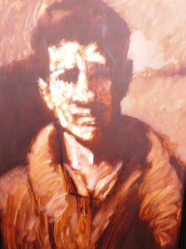 Bernard Clinton Culshaw (b.1944). Portrait of a young man, oil on board, signed verso, 151cm x 103cm.