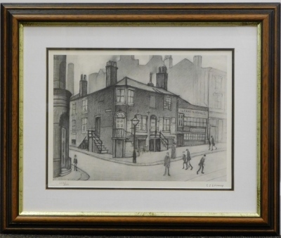 Laurence Stephen Lowry (1887-1976). Great Ancoats Street, artist signed limited edition print, number 652/850, watermarked, 27cm x 36cm. - 2