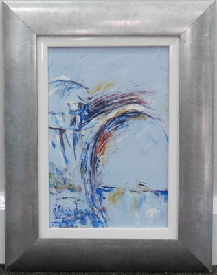 Q. Cica (20thC). Abstract splashes, oil on canvas, signed and dated (20)06, 29cm x 19cm. - 2