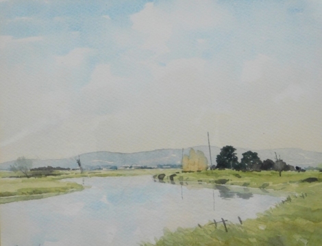 Richard Thorn (20thC). The Exe Canal, watercolour, signed, 32cm x 39cm.