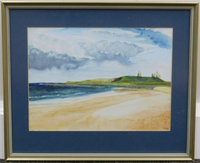 . F. 20thC School. Dunstanburgh Castle, no. 89, watercolour, 20cm x 28cm. - 2