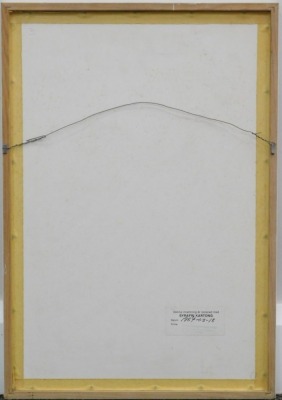 G. Hail (20thC). Fence, watercolour, signed and dated (19)86, label verso, 34cm x 19cm. - 4