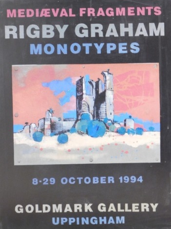 A Goldmark Gallery Uppingham poster, Medieval fragments, Rigby Graham Monotypes, 8-29 October 1994, print, 59cm x 46cm.