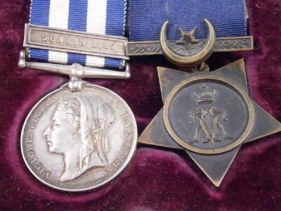 A Victorian Egypt medal with bar for Suakin 1885 awarded to a