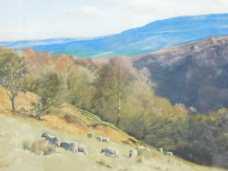 Peter Webber (20thC). Swaledale, mixed media, signed and dated (19)89, 31cm x 48cm.