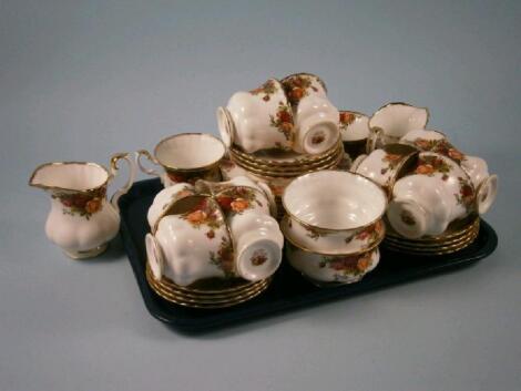 A Royal Albert Old Country Roses pattern part tea service<br