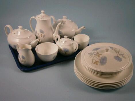 An extensive Wedgwood Ice Rose pattern part tea and dinner service<br