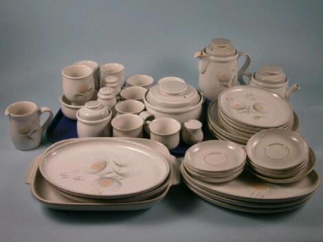 A Denby stoneware dinner service and tea wares decorated with