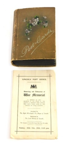 Various Lincoln related postcards, photographs and magazine clippings, pertaining to Lincoln, 19thC. various loose postcards to include Holbeach, Timberland, Skegness, Gainsboro' views, etc. (one album and loose)