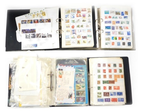 Various stamps, world used, mid 20thC and others, commonwealth, Canada blue back six cents, other collectors stamps, Brazil, Australia, mainly mid 20thC and later, early 20thC and later George V, green back, 1/2D, 3D purple back, various others, later GB 