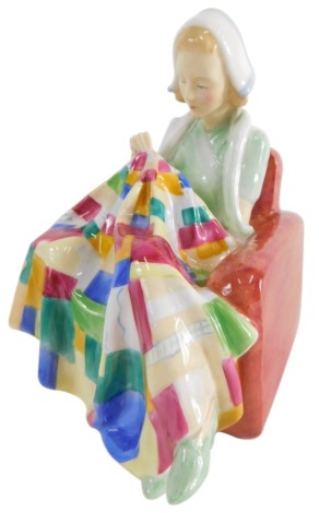 A Royal Doulton figure The Patchwork Quilt, HN1984 842490, printed marks beneath, 17cm high.