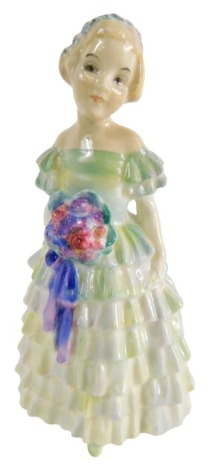 A Royal Doulton figure The Little Bridesmaid, HN1434, printed marks beneath, 14cm high.