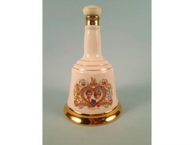 A Wade Bell's whiskey decanter made to commemorate the Wedding of Prince