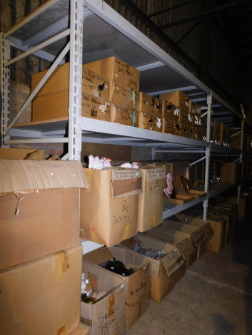 A single bay of grey steel pallet racking, each of three height and three length. Note: VAT is payable on the hammer price of this lot at 20%.