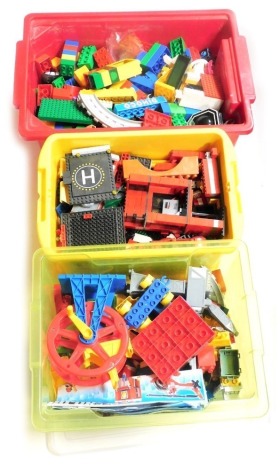 Duplo Lego Early Years, including building blocks, vehicles, etc., with instructions. (2 boxes)