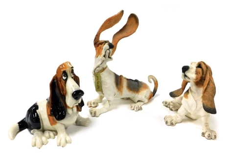 A Country Artists figure of Bluster, A Breed Apart, another of Berty-Basset Hound, and a Pets Personality figure of a Basset Hound 'Charlie Farley', designed by Georg Williams. (3)