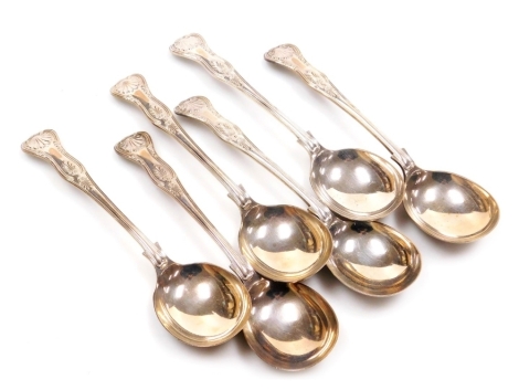 A set of six Edward VII silver King's pattern soup spoons, Cooper Brothers and Sons Limited, Sheffield 1906, 17.80oz.