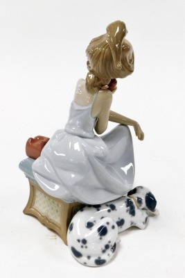 A Lladro porcelain figure of Chit-Chat, 5466, 21cm high, boxed. - 2