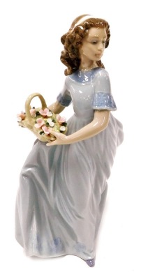 A Lladro porcelain figure of Spring Enchantment, 6130, 24cm high, boxed.