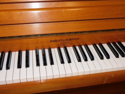 A Barratt and Robinson teak upright piano, overstrung, 140cm wide. - 2