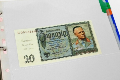 Banknotes of Germany, including a Rommel twenty Reichsmark, City and Reichs Bank inflationary notes, West and East German banknotes, some mint and uncirculated. - 2