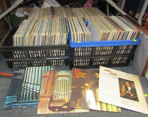 LP records, including Charles Aznavour, Elgar Chapin, etc.