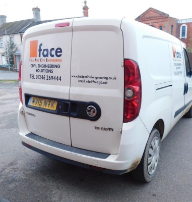 A 2015 Vauxhall Combo-D Panel Van, registration MV15 NTK, current mileage 132,350, V5 present. NB. In addition to Buyer's Premium VAT is payable on the hammer price of this lot. The vehicle is to be sold Without Reserve. - 4