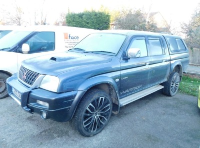 A 2004 Mitsubishi L200 Warrior 140 LWB Double Cab Pick-Up Truck, registration L200 DKJ, V5 present. NB. In addition to Buyer's Premium VAT is payable on the hammer price of this lot. The vehicle is to be sold Without Reserve. - 2