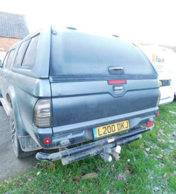 A 2004 Mitsubishi L200 Warrior 140 LWB Double Cab Pick-Up Truck, registration L200 DKJ, V5 present. NB. In addition to Buyer's Premium VAT is payable on the hammer price of this lot. The vehicle is to be sold Without Reserve. - 4