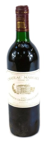 A Chateau Margaux 1985 Premier Grand Crux Class red wine.